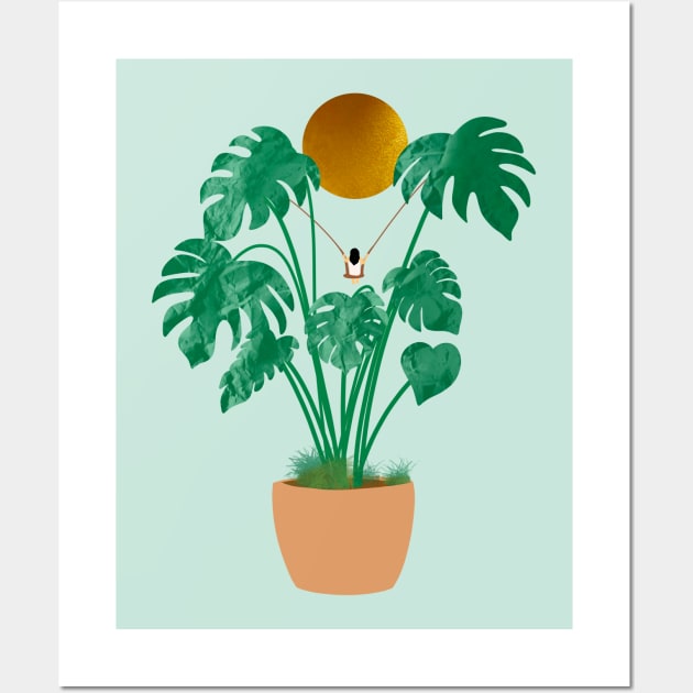 Monstera woman Wall Art by Miruna Mares